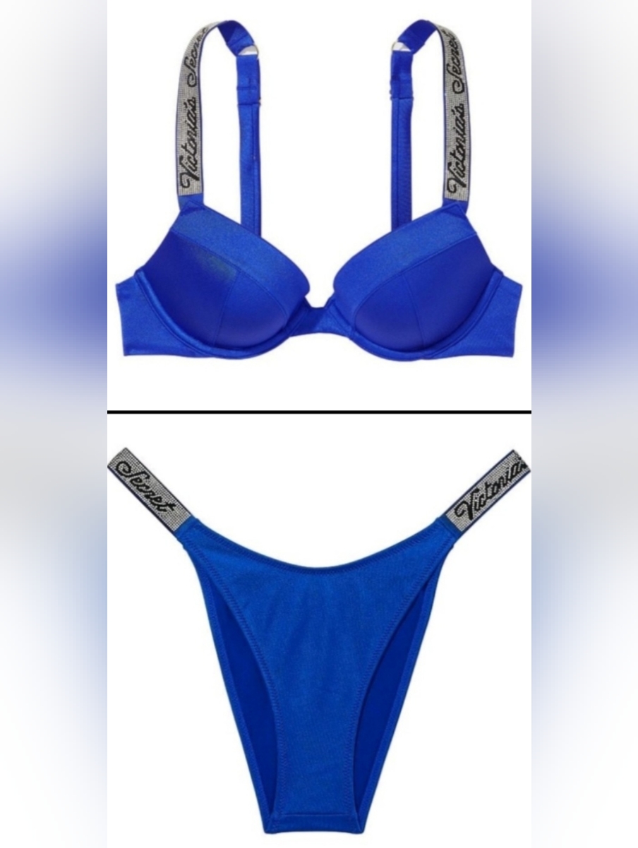 Vs Swim Shine Strap Sexy Tee Brazilian Bikini Set Tropical Island Getaway